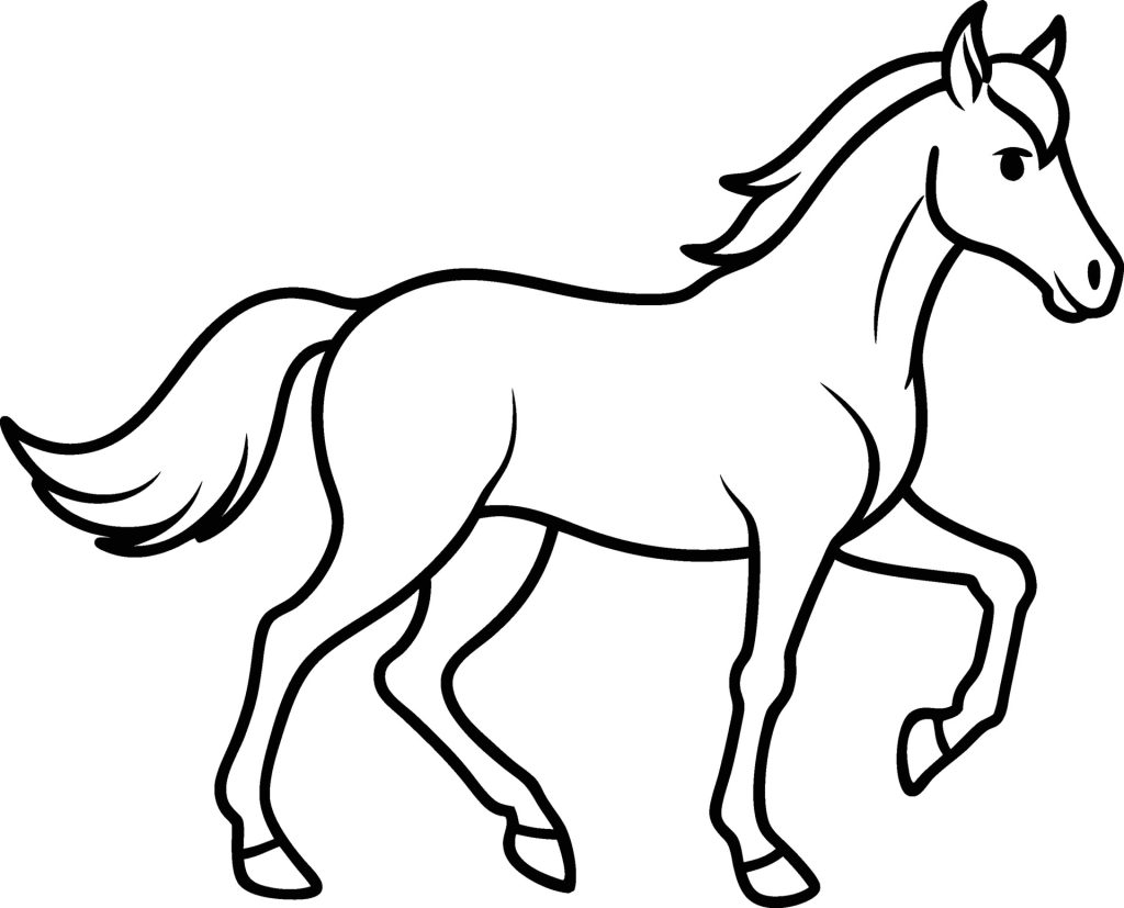 vecteezy running horse line drawing illustration 56227526